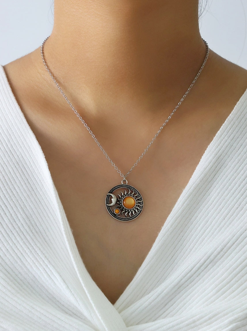 Boho Sun & Moon Necklace