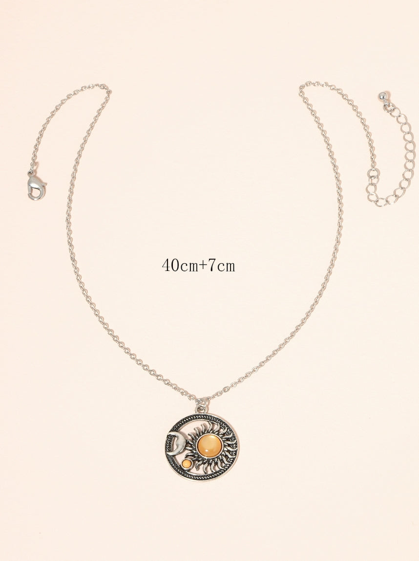 Boho Sun & Moon Necklace