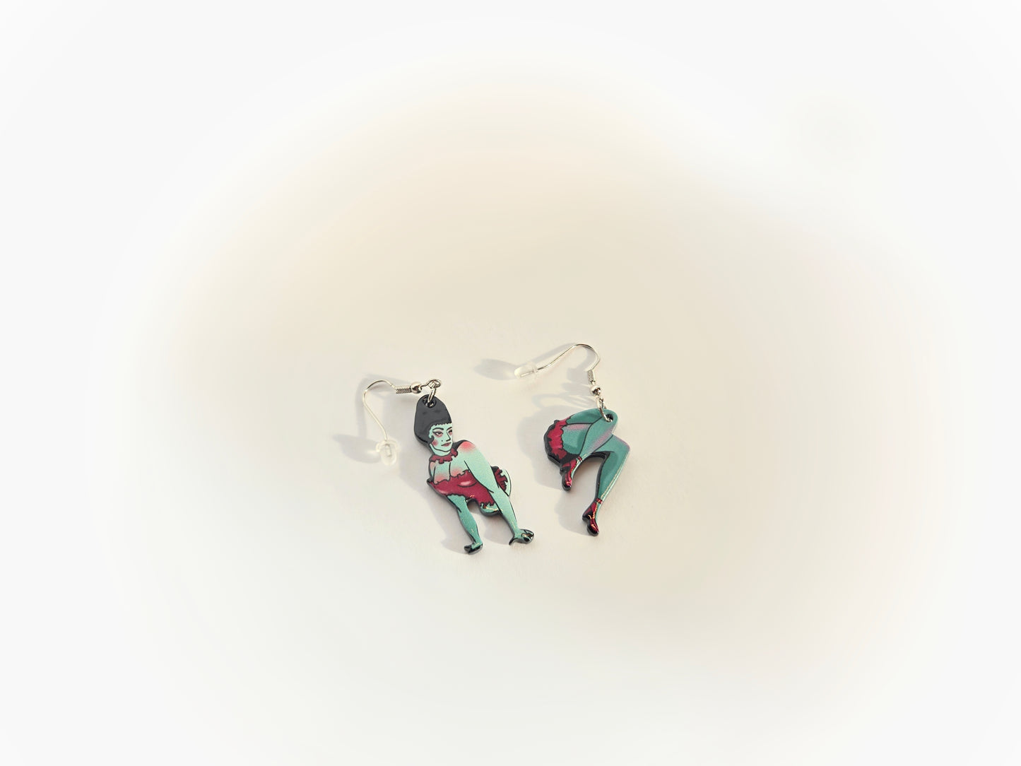 Vintage Zombie Pin-Up Girl Earrings