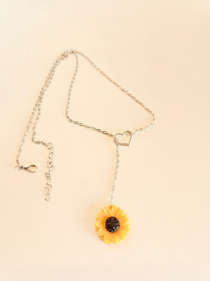 Sunflower Love Lariat Necklace