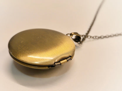 Black Cat Locket Necklace