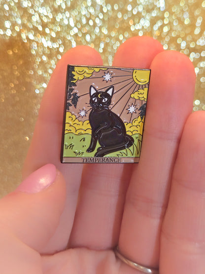 "Temperance" Cat Tarot Card | Collectible Pin