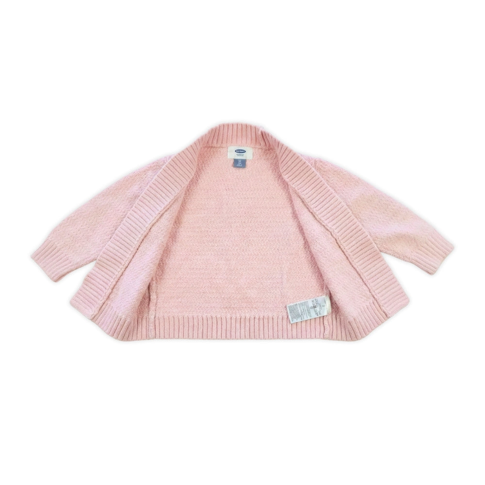 Kids 2T Pink Cotton Knit Cardigan | Old Navy