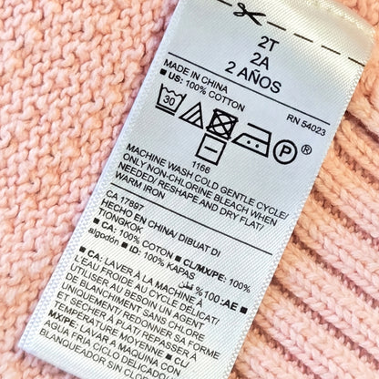 Kids 2T Pink Cotton Knit Cardigan | Old Navy