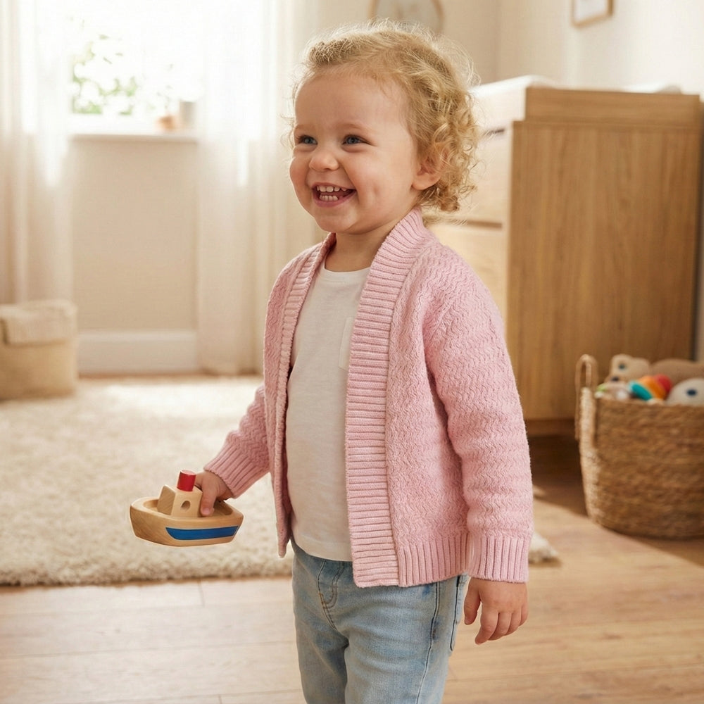 Kids 2T Pink Cotton Knit Cardigan | Old Navy