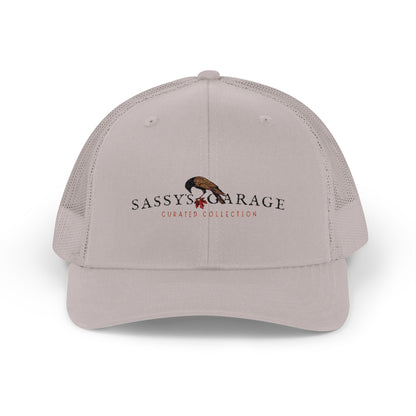 Sassy's Garage Snapback Trucker Cap | Casual Style Hat for Everyday Wear, Outdoor Adventures, Fun Fashion Statement