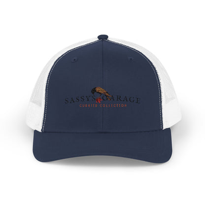 Sassy's Garage Snapback Trucker Cap | Casual Style Hat for Everyday Wear, Outdoor Adventures, Fun Fashion Statement