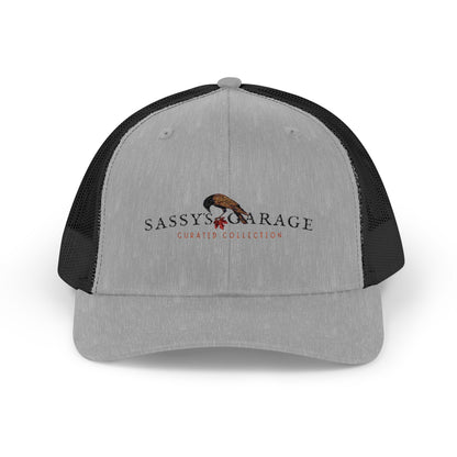 Sassy's Garage Snapback Trucker Cap | Casual Style Hat for Everyday Wear, Outdoor Adventures, Fun Fashion Statement