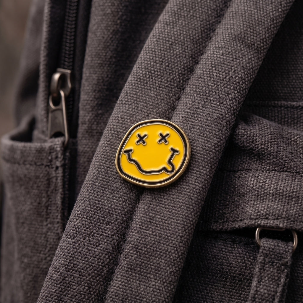 90s Grunge Smiley Face | Collectible Pin