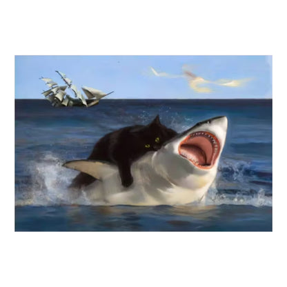 Apex Predator Epic Battle at Sea | Canvas Art Print