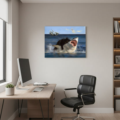 Apex Predator Epic Battle at Sea | Canvas Art Print