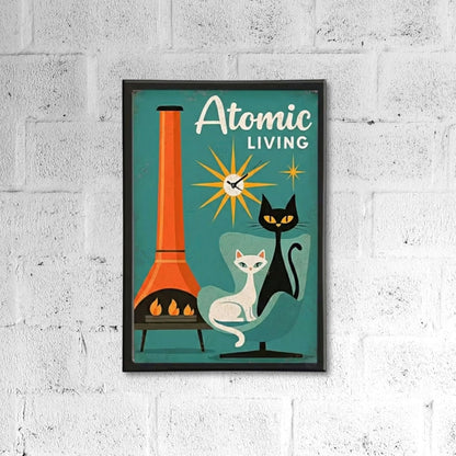 Vie atomique en rétro | Impression sur toile