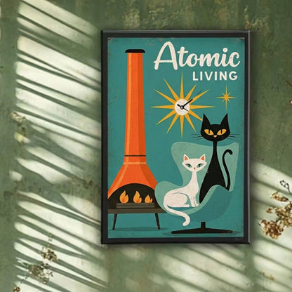 Vie atomique en rétro | Impression sur toile