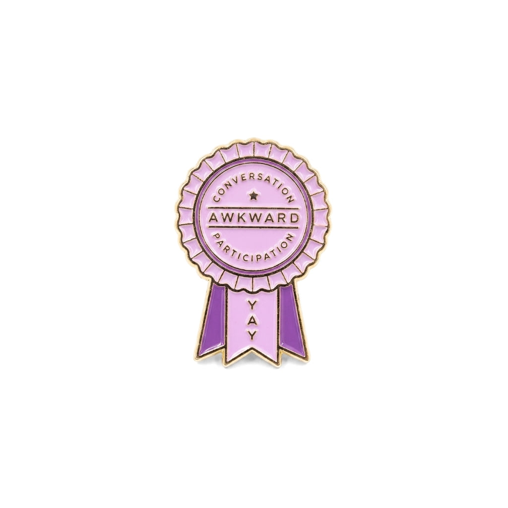 Awkward Conversation Participation (Award Ribbon) | Collectible Pin