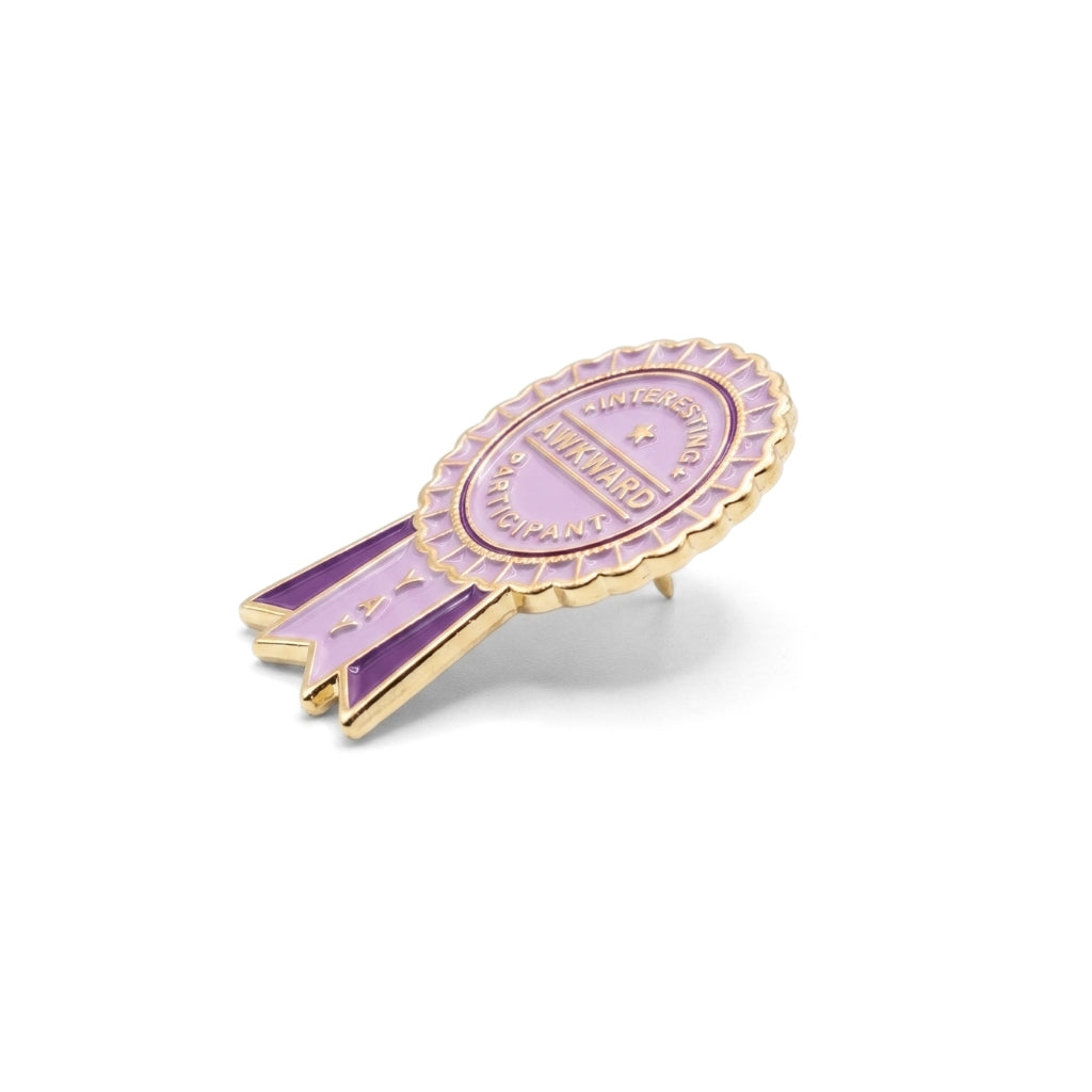 Awkward Conversation Participation (Award Ribbon) | Collectible Pin