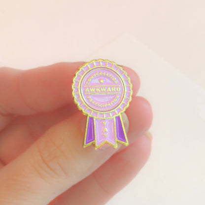 Awkward Conversation Participation (Award Ribbon) | Collectible Pin