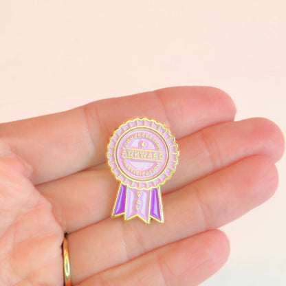 Awkward Conversation Participation (Award Ribbon) | Collectible Pin