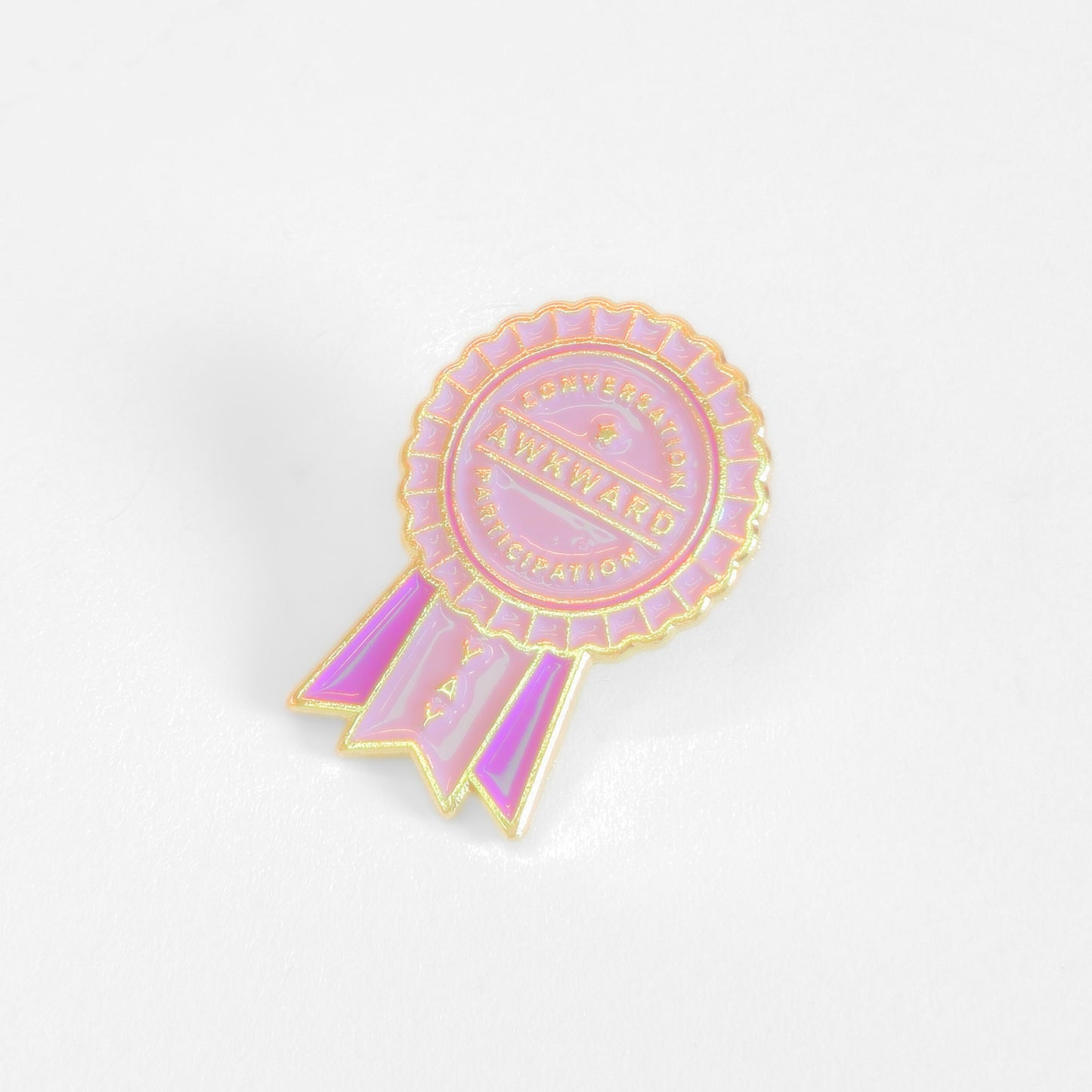 Awkward Conversation Participation (Award Ribbon) | Collectible Pin