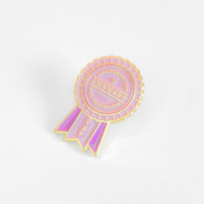 Awkward Conversation Participation (Award Ribbon) | Collectible Pin