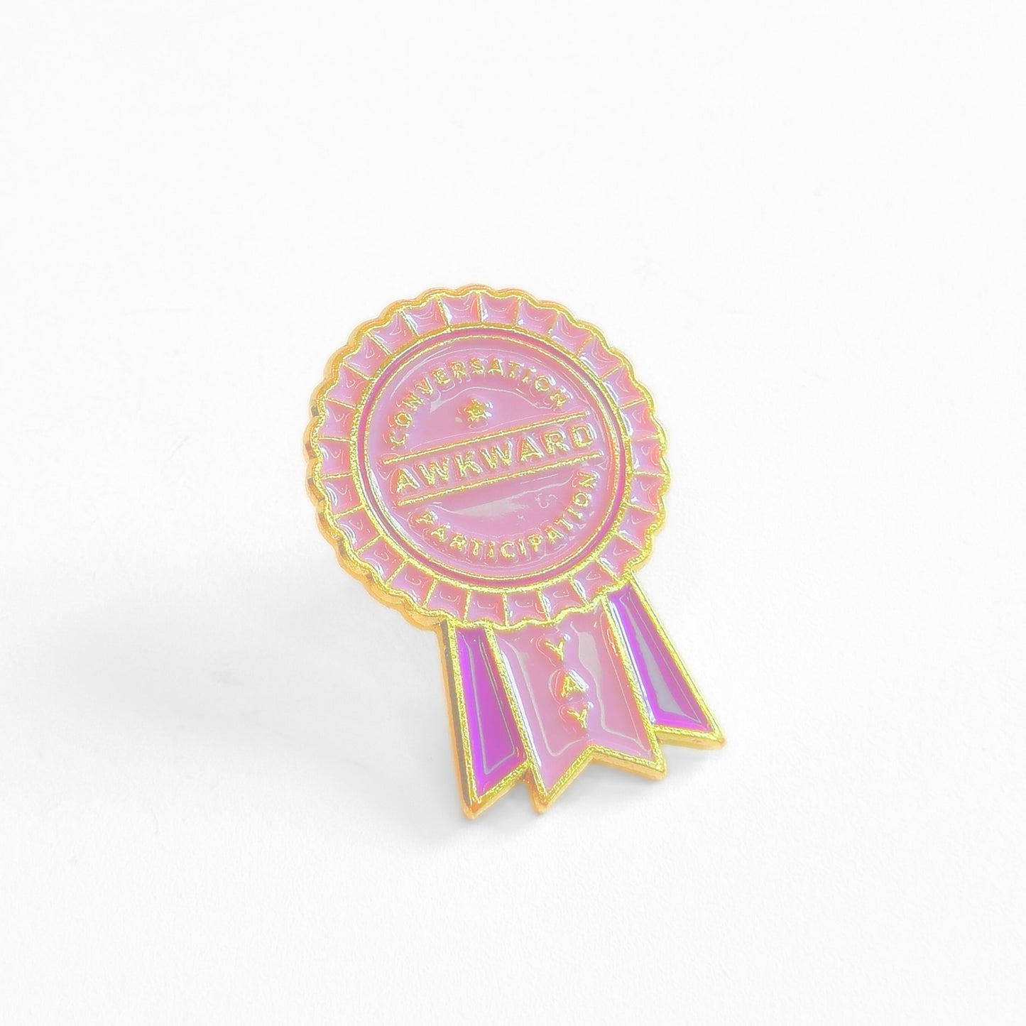 Awkward Conversation Participation (Award Ribbon) | Collectible Pin