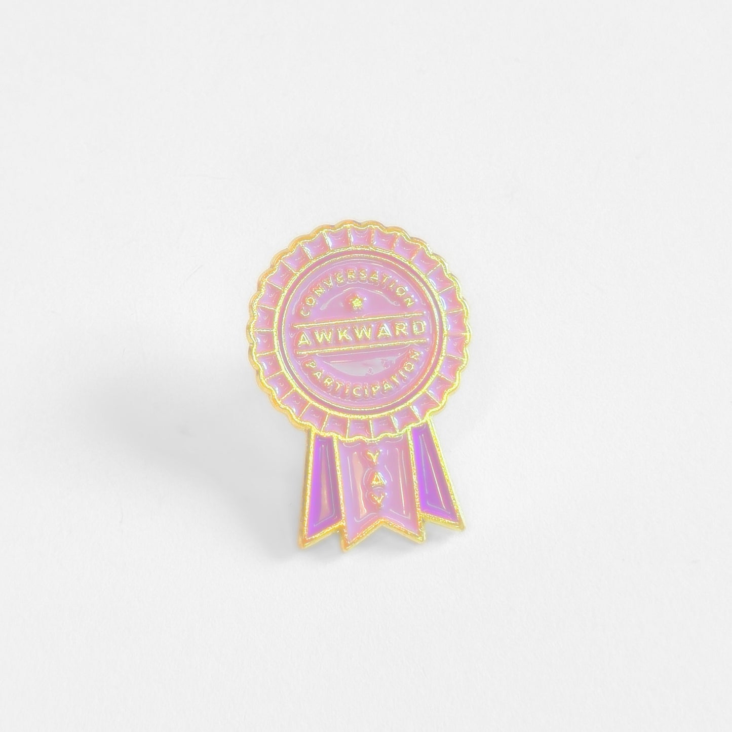 Awkward Conversation Participation (Award Ribbon) | Collectible Pin