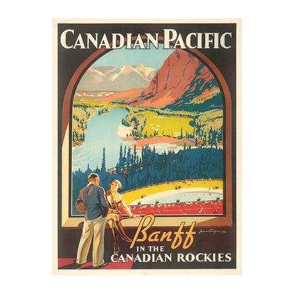 Banff in the Rockies [Vintage CP Rail Ad] | Canvas Art Print