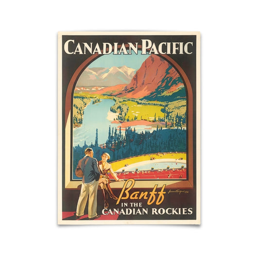 Banff in the Rockies [Vintage CP Rail Ad] | Canvas Art Print