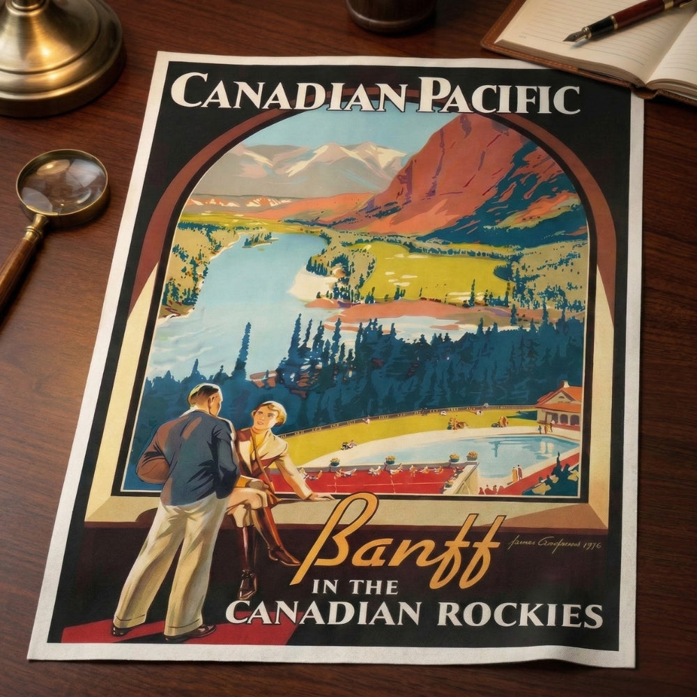 Banff in the Rockies [Vintage CP Rail Ad] | Canvas Art Print