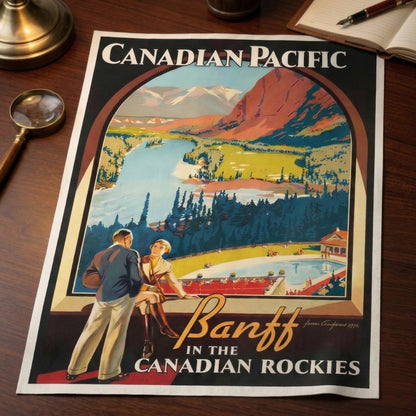 Banff in the Rockies [Vintage CP Rail Ad] | Canvas Art Print