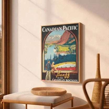Banff in the Rockies [Vintage CP Rail Ad] | Canvas Art Print