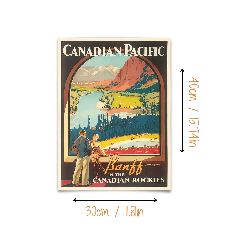 Banff in the Rockies [Vintage CP Rail Ad] | Canvas Art Print