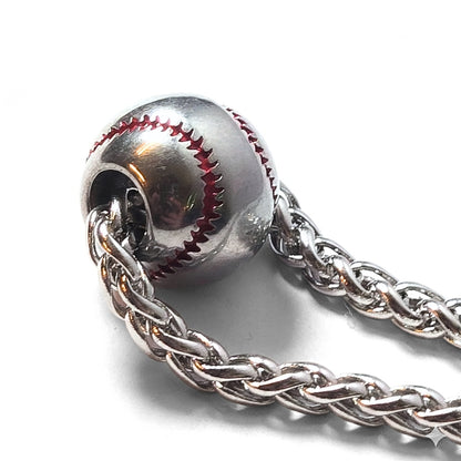 Stainless Steel Baseball Pendant | Necklace