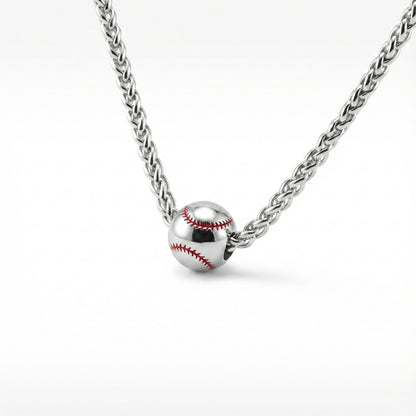 Stainless Steel Baseball Pendant | Necklace
