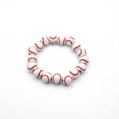 Baseball Lovers Beaded Stretch Bracelet