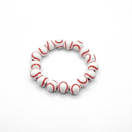 Baseball Lovers Beaded Stretch Bracelet