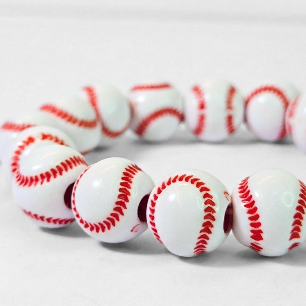 Baseball Lovers Beaded Stretch Bracelet