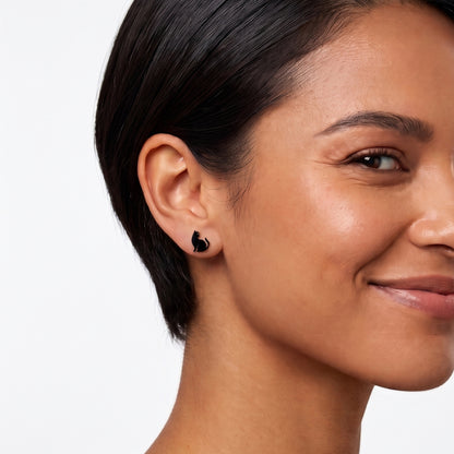 Black Cat Silhouette Studs | Earrings