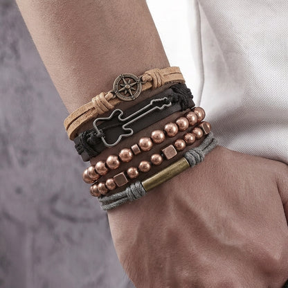 Black Leather Guitar | Bracelet