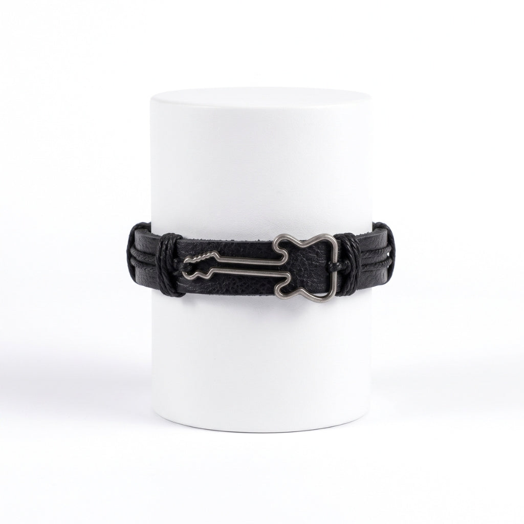 Black Leather Guitar | Bracelet