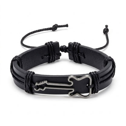 Black Leather Guitar | Bracelet