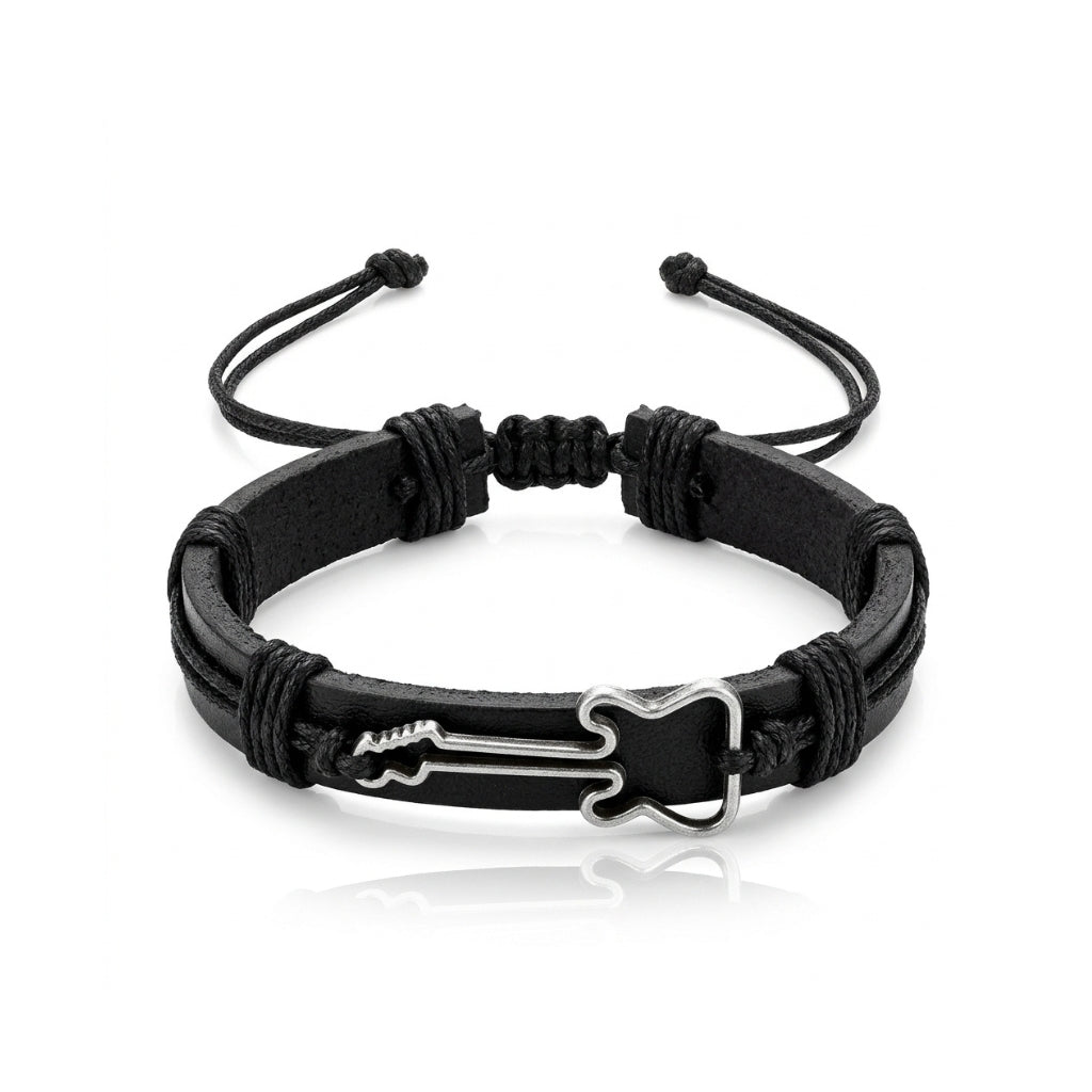 Black Leather Guitar | Bracelet