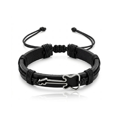 Black Leather Guitar | Bracelet