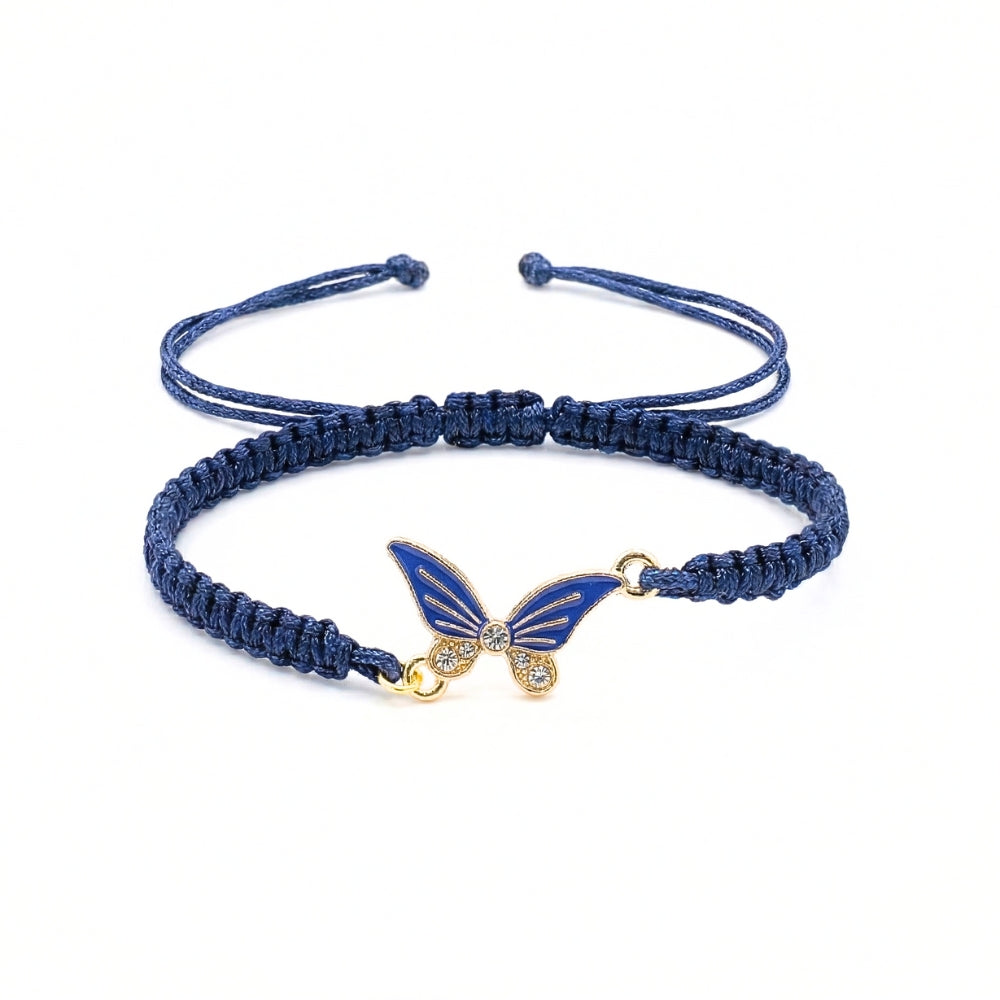 Braided Boho Blue Butterfly | Bracelet