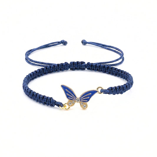 Braided Boho Blue Butterfly | Bracelet