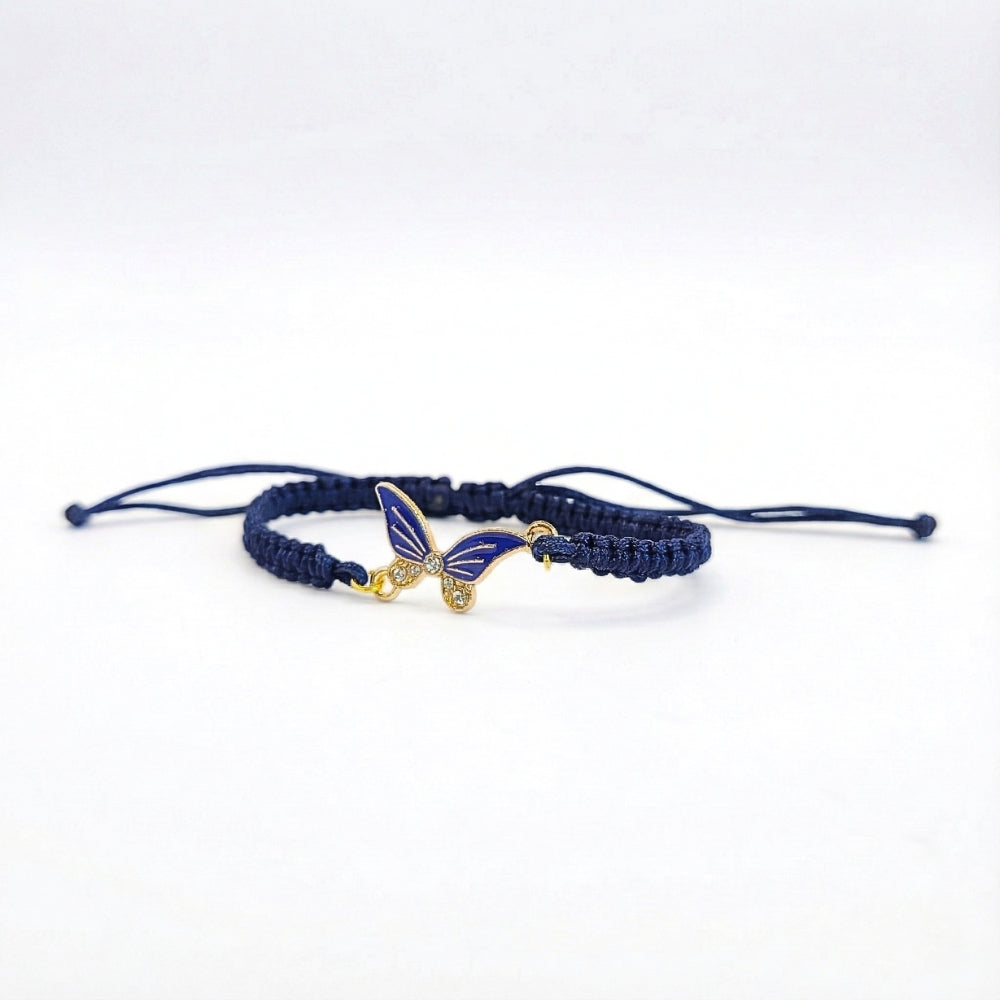 Braided Boho Blue Butterfly | Bracelet