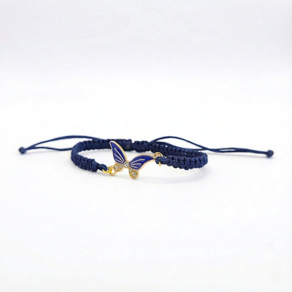 Braided Boho Blue Butterfly | Bracelet