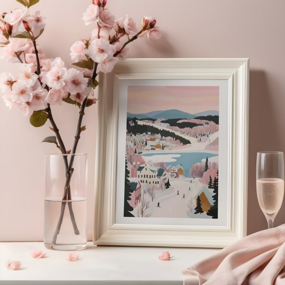 Blue Mountains en Rose | Canvas Art Print