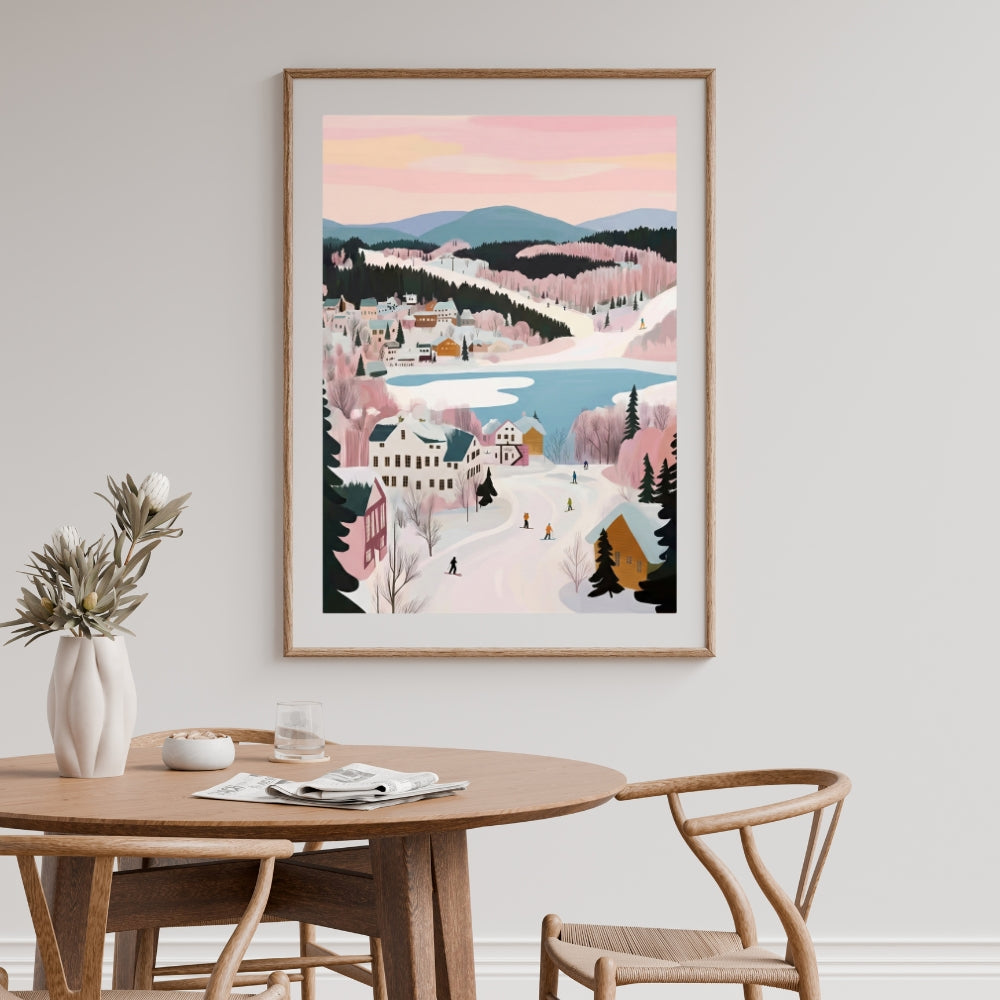 Blue Mountains en Rose | Canvas Art Print