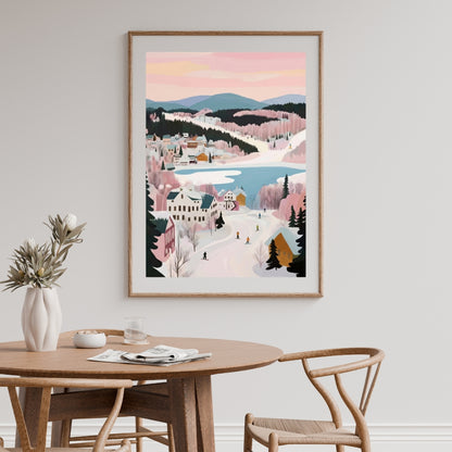 Blue Mountains en Rose | Canvas Art Print