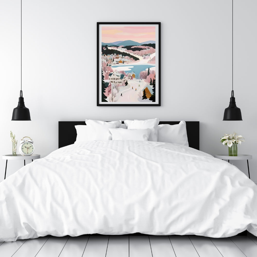 Blue Mountains en Rose | Canvas Art Print